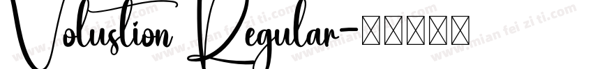 Volustion Regular字体转换